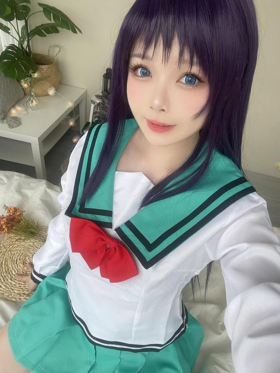 美到窒息！Hachi小芭cos弥豆子的经典cosplay作品无人能敌